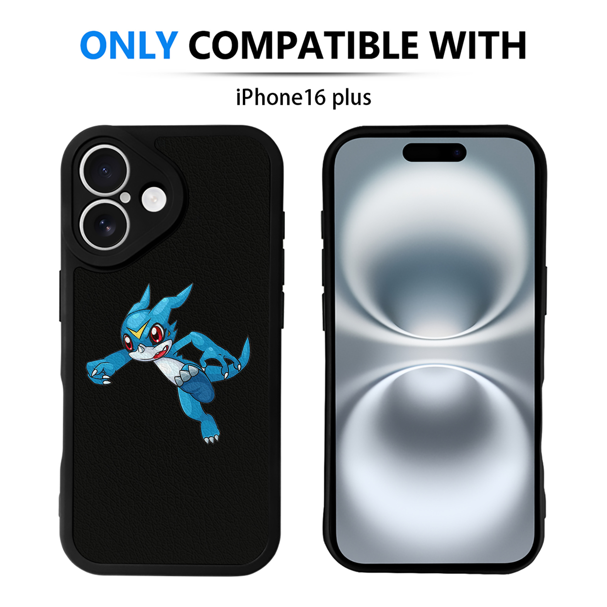 （画像用） Digimon デジタルモンスター/デジモン 【iPhone 16シリーズ対応】シリコンスマホケース（レザー調） 材質：シリコン